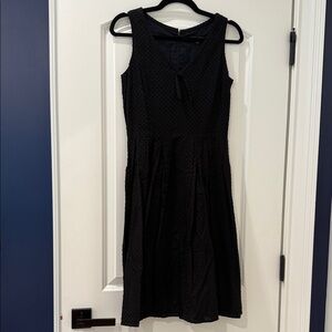 Sandra Darren Black Textured Midi Dress